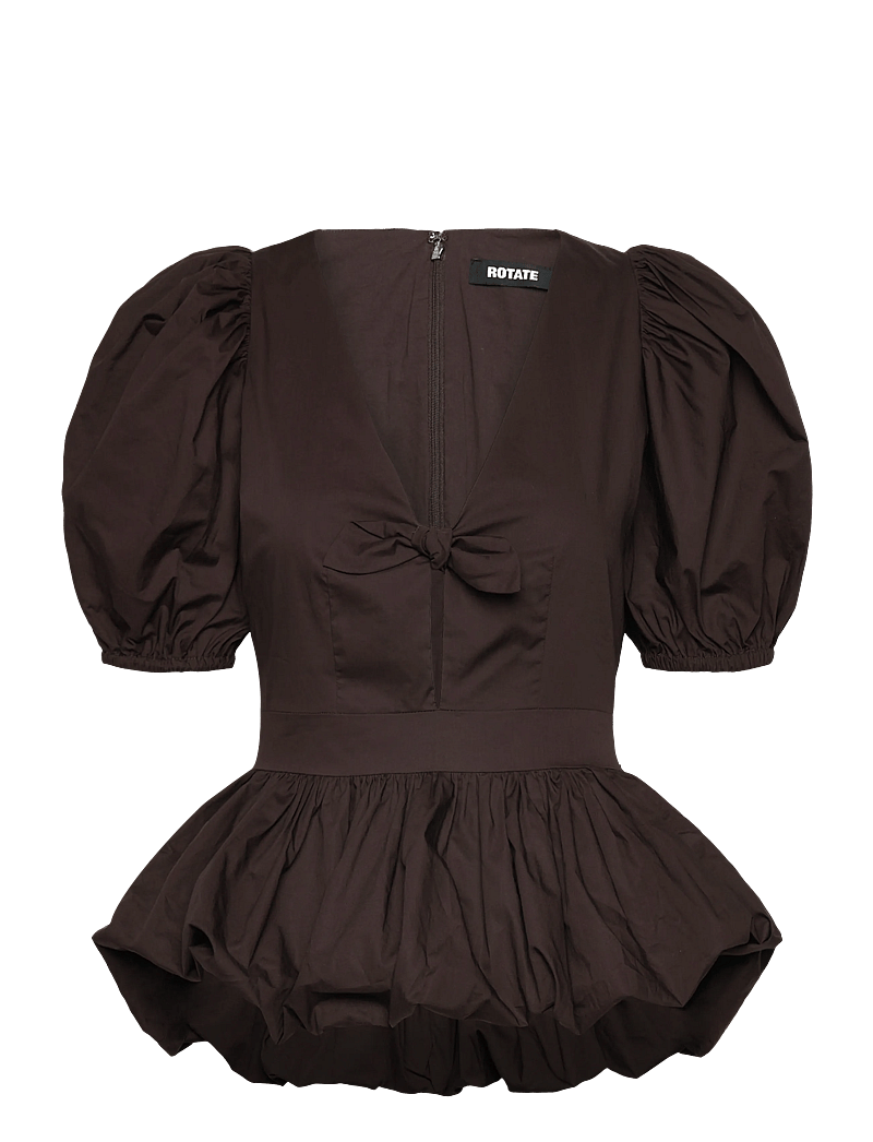 ROTATE Birger Christensen - PUFF SLEEVE BUBBLE TOP - t-särgid - molÉ - 0