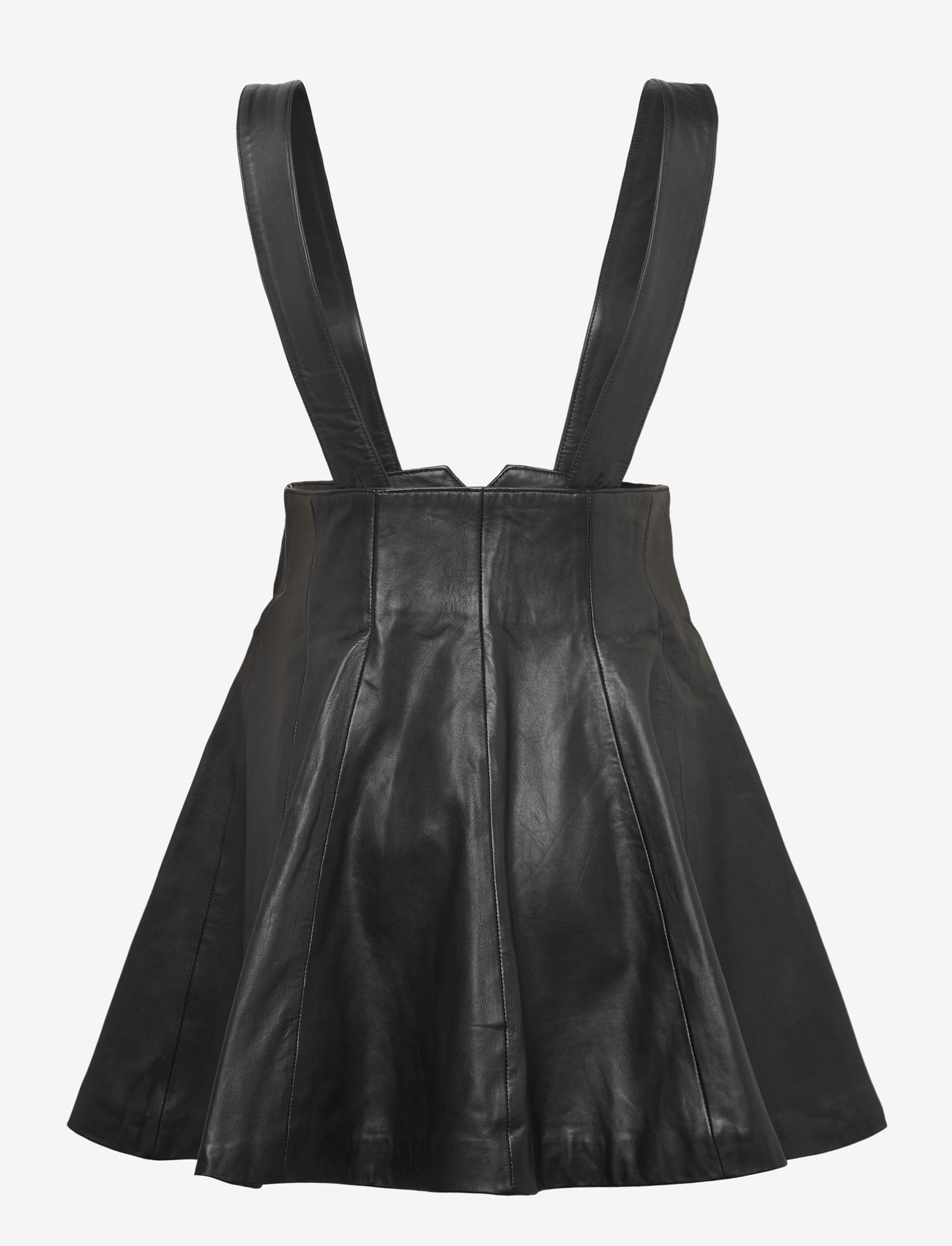 ROTATE Birger Christensen - BUTTONED LEATHER SKIRT - kurze röcke - black - 2