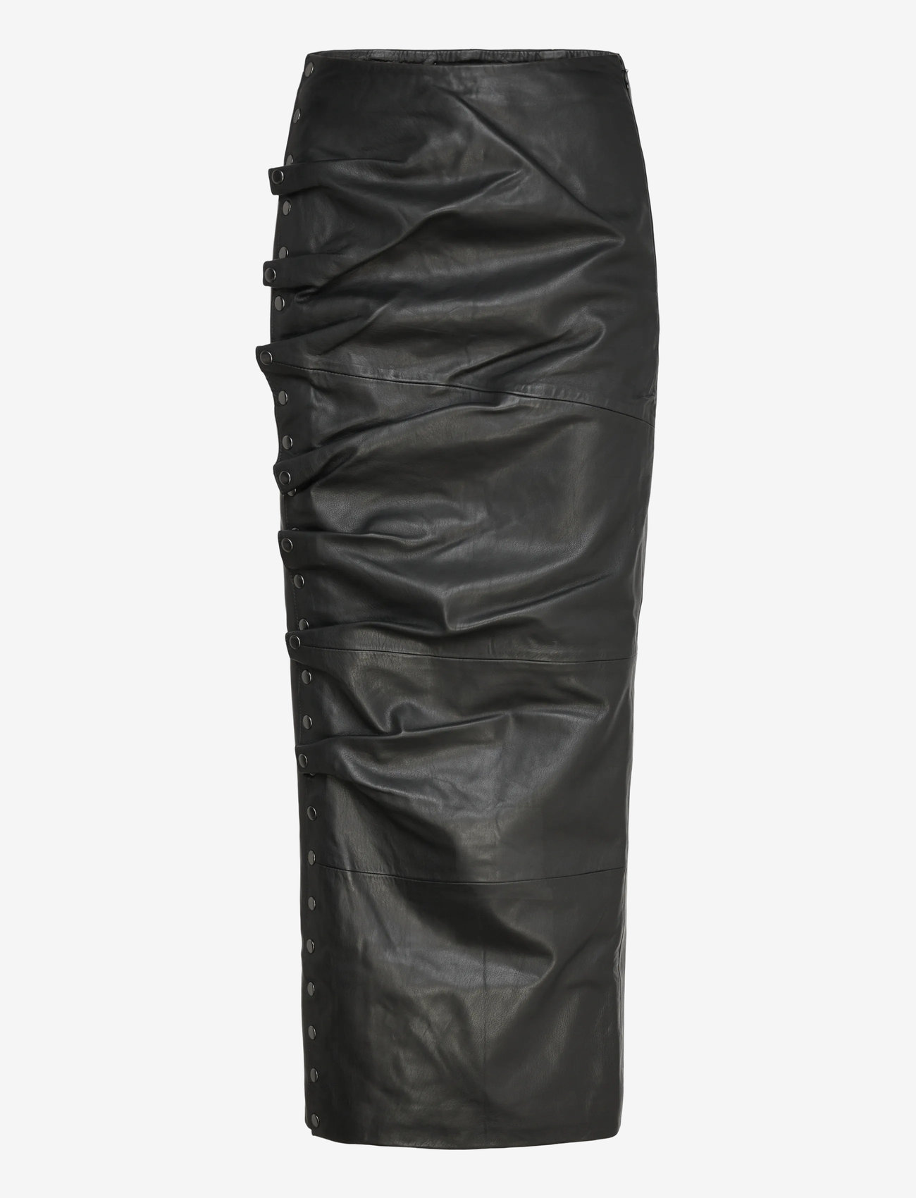 ROTATE Birger Christensen - MIDI LEATHER SKIRT - skinnkjolar - black - 1