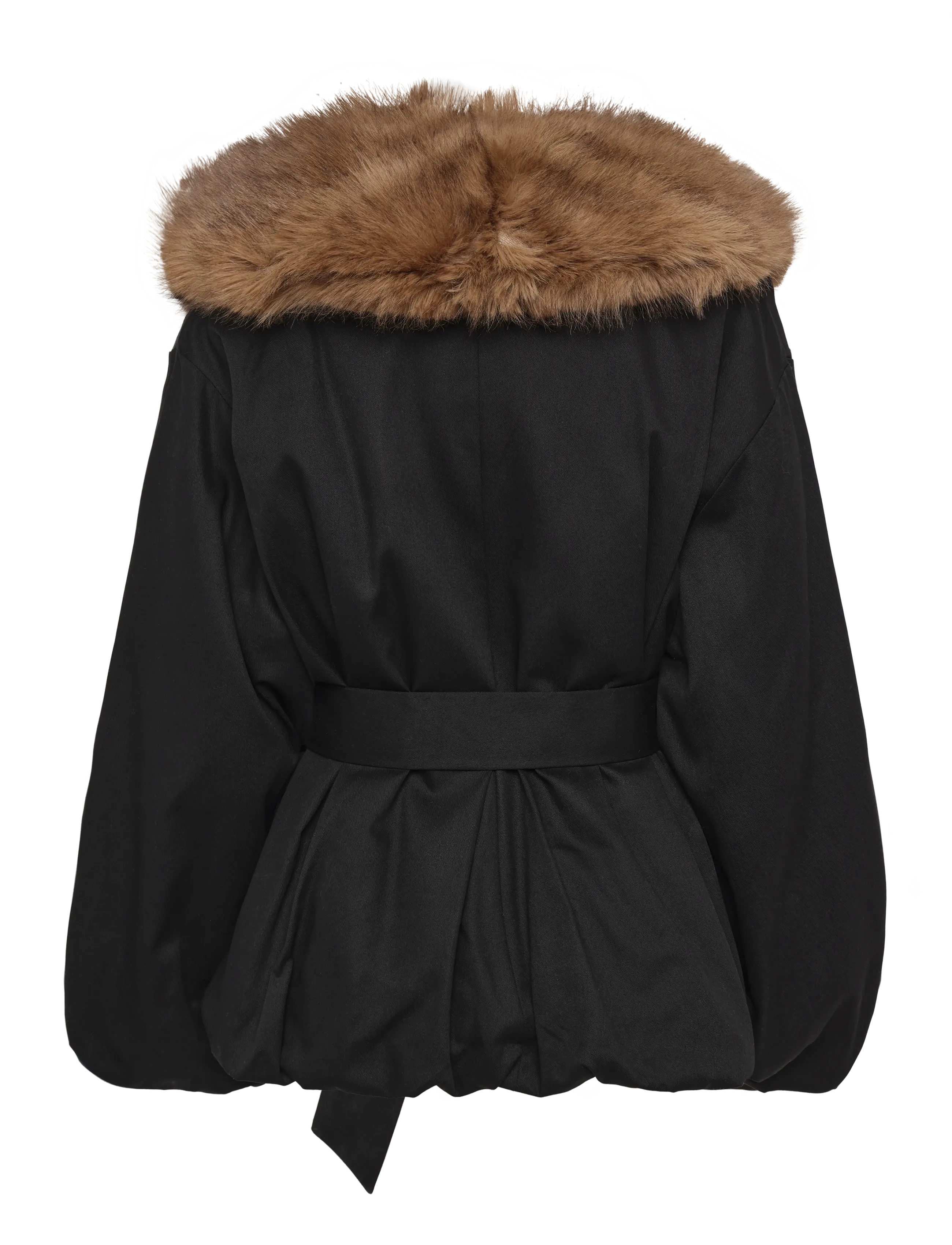ROTATE - FAUX FUR COLLAR  JACKET - faux fur jakker - black - 2