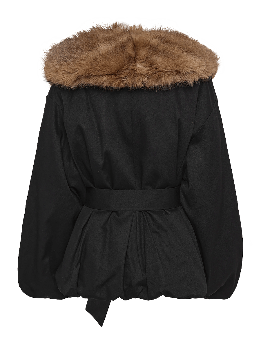 ROTATE - FAUX FUR COLLAR JACKET - faux fur jakker - black - 2
