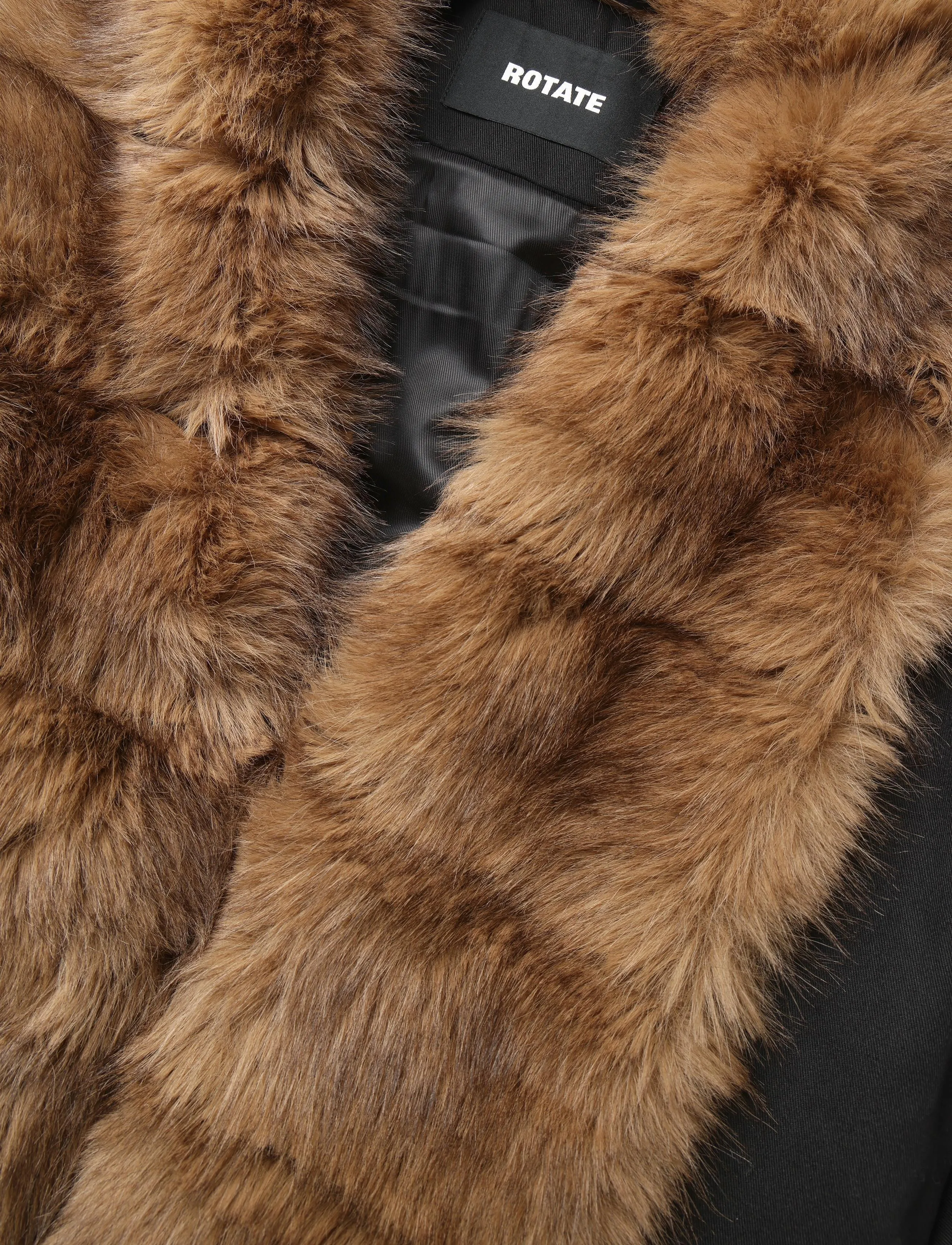 ROTATE - FAUX FUR COLLAR  JACKET - faux fur jakker - black - 5