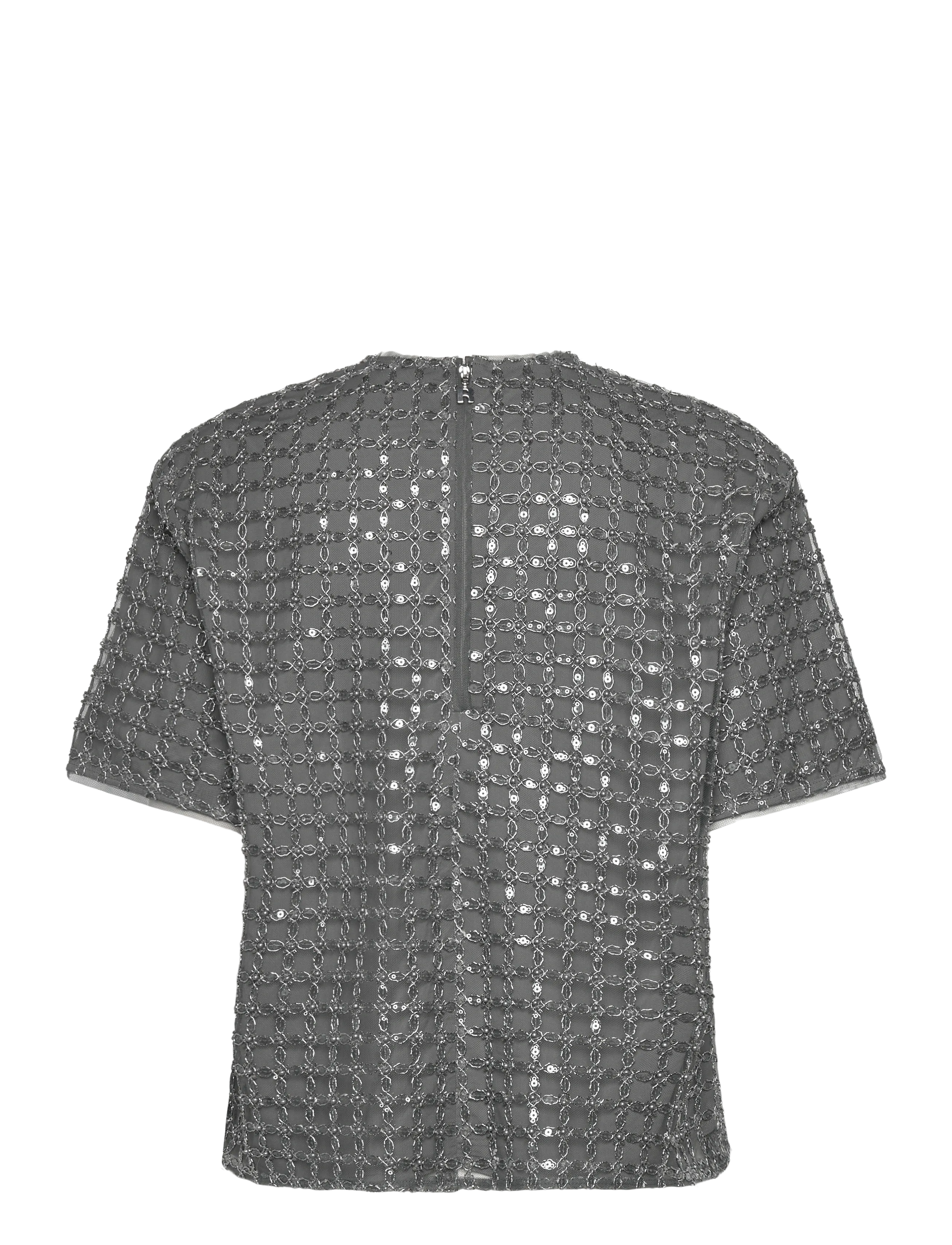 ROTATE - BEADED OVERSIZED TOP - festtoppe - castor gray - 1
