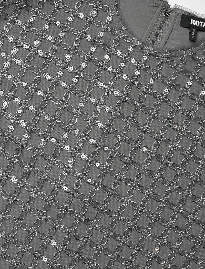 ROTATE Birger Christensen - BEADED OVERSIZED TOP - t-shirts & tops - castor gray - 2