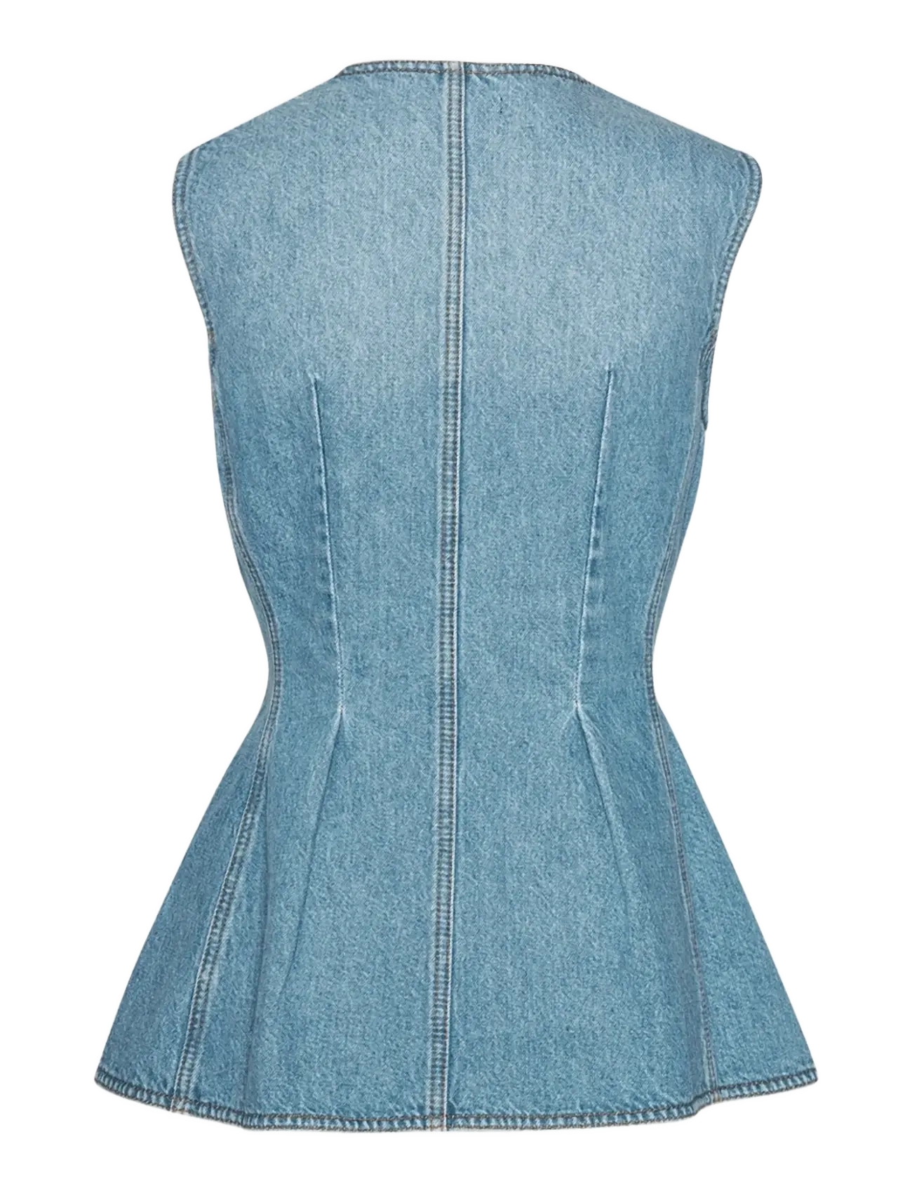 ROTATE - FLARED DENIM TOP - Ärmellose tops - hydrangea (blue) - 2