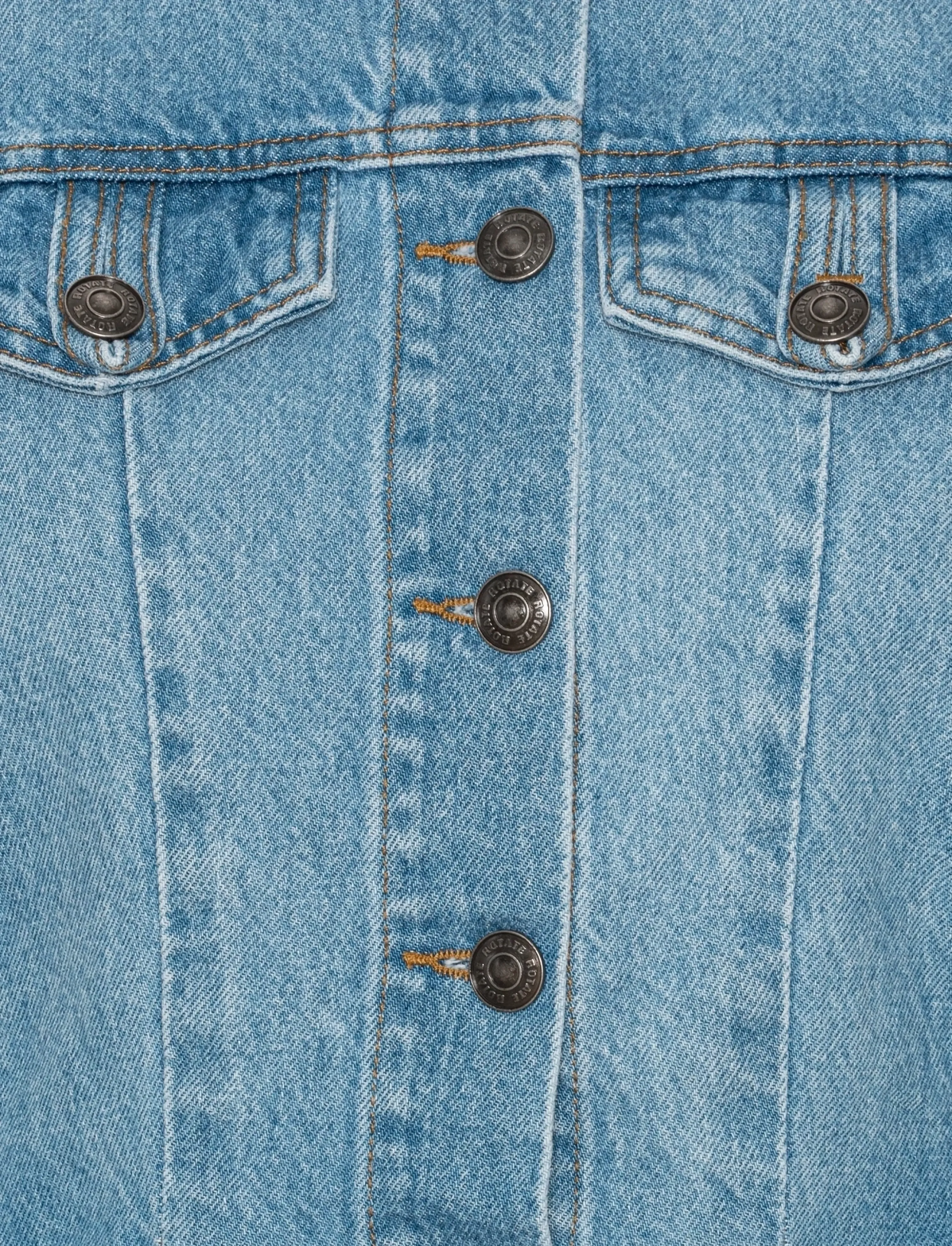 ROTATE - FLARED DENIM TOP - Ärmellose tops - hydrangea (blue) - 5