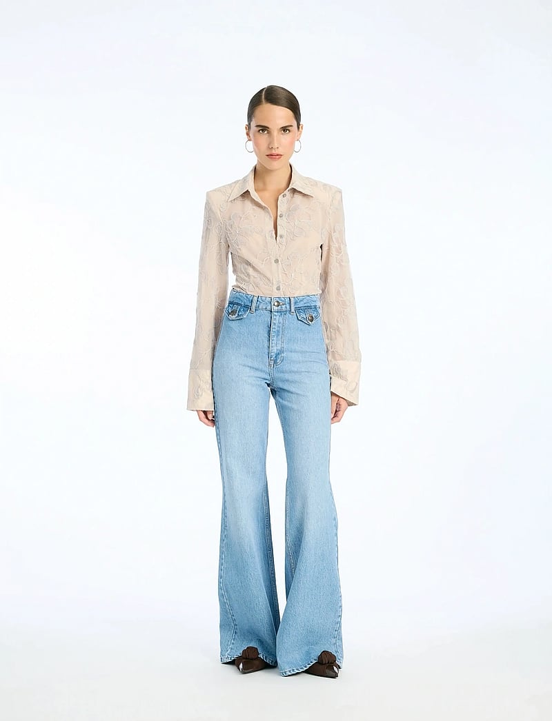 ROTATE Birger Christensen - Flared highwaisted jeans - alt eriti laia säärega teksad - hydrangea (blue) - 0