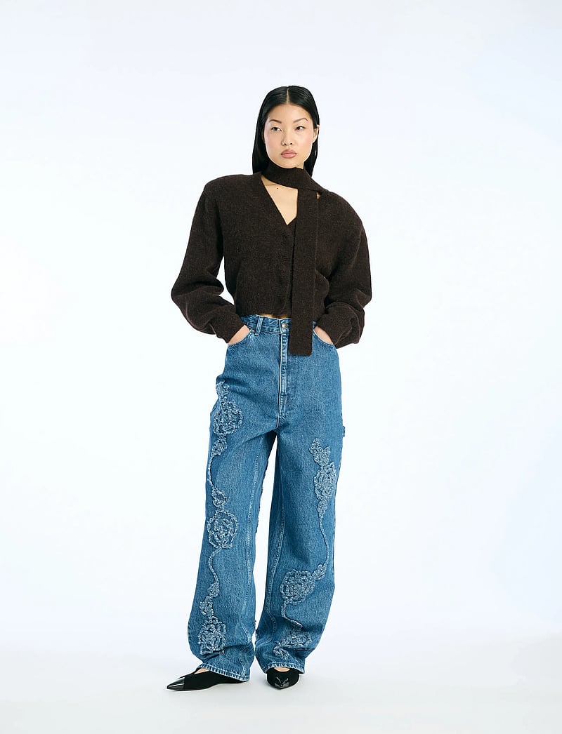 ROTATE Birger Christensen - DENIM BOYFRIEND JEANS - boyfriend jeans - medium blue denim - 0