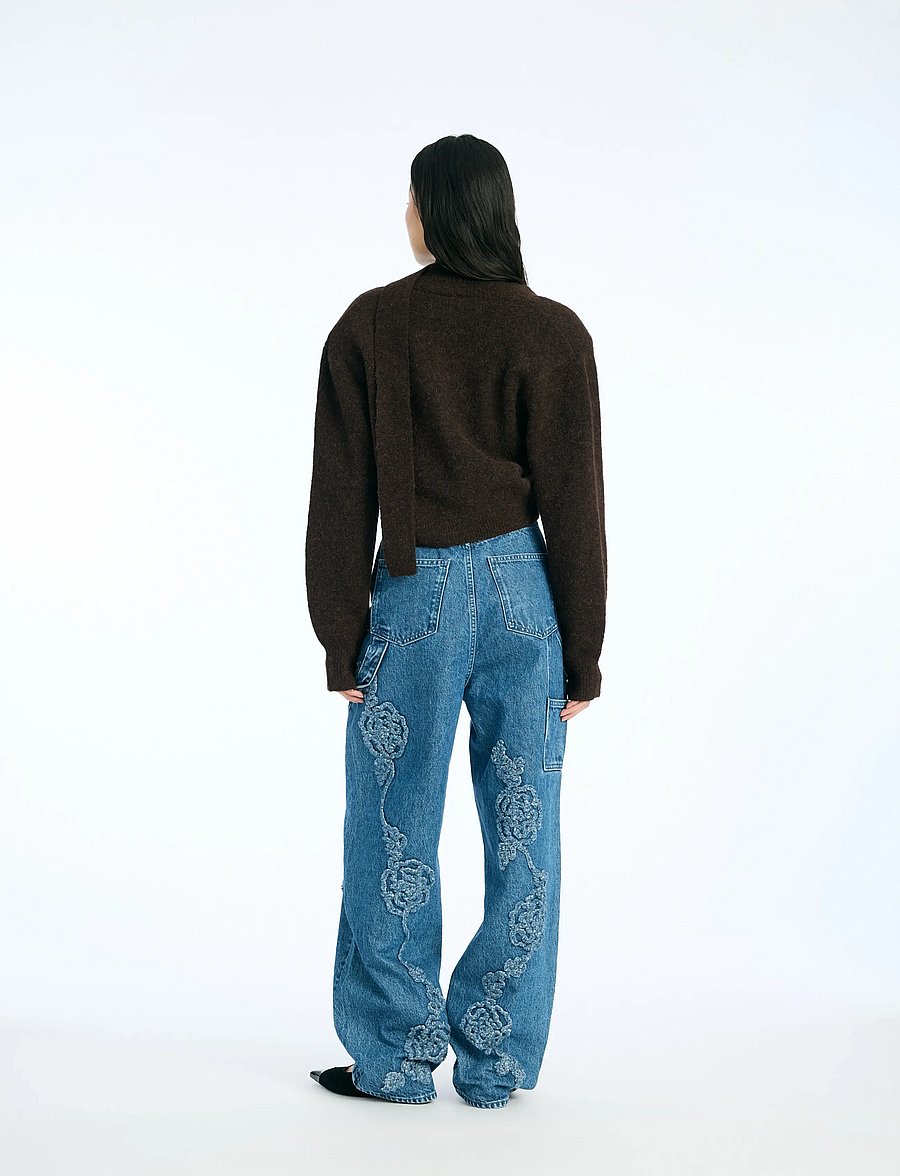 ROTATE - DENIM BOYFRIEND JEANS - dżinsy chłopaka - medium blue denim - 4