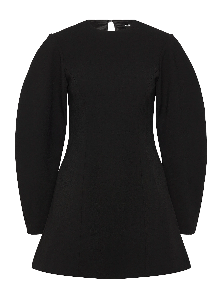 ROTATE - SUITING FLARED MINI DRESS - cocktail dresses - black - 1
