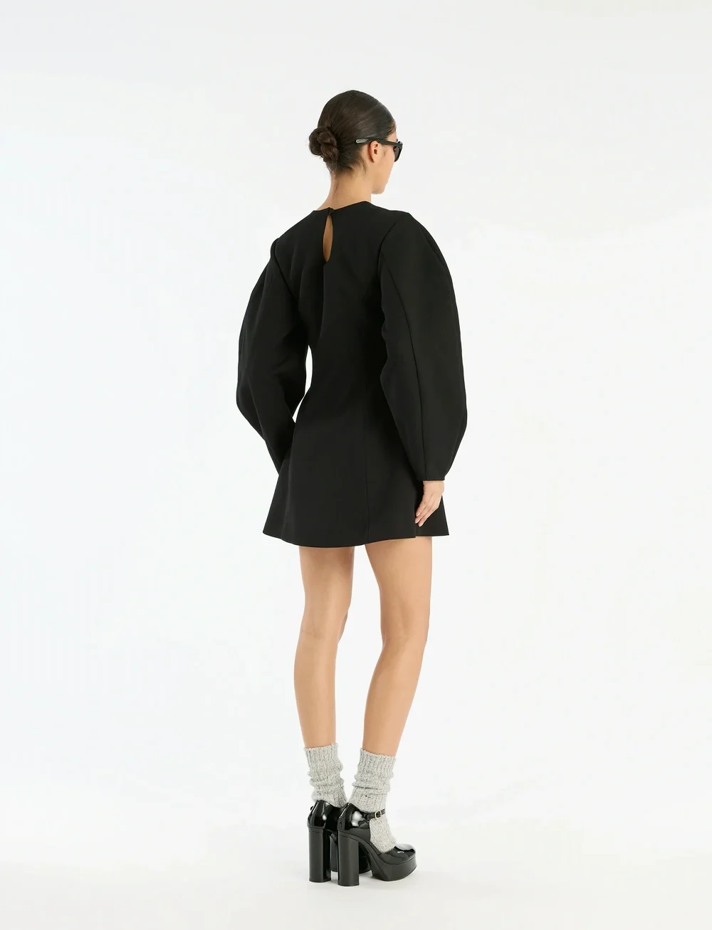 ROTATE Birger Christensen - SUITING FLARED MINI DRESS - cocktailkjoler - black - 3