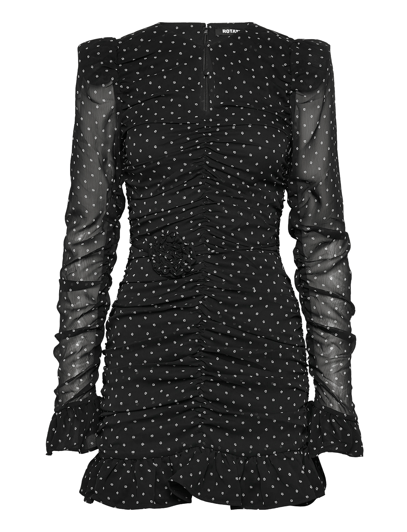 ROTATE - Printed Long-Sleeve Dress -