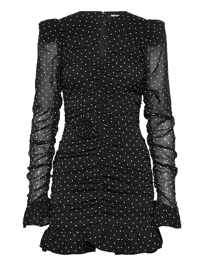 ROTATE PRINTED LONG-SLEEVE DRESS - - undefined / undefined