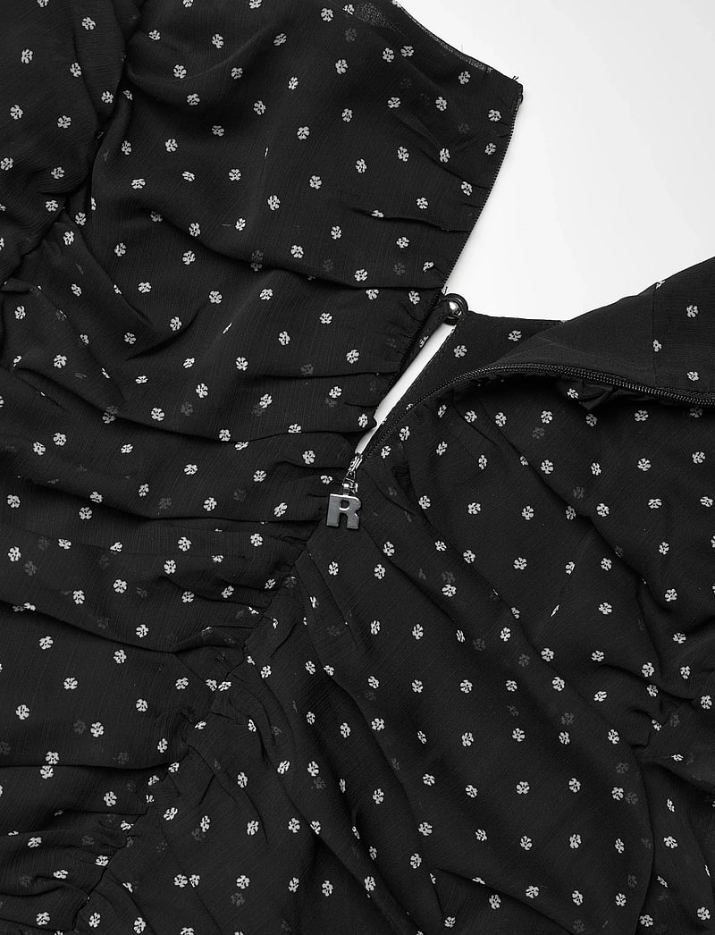 ROTATE Birger Christensen - PRINTED LONG-SLEEVE DRESS - cocktailkleider - 1000 black comb. - 3