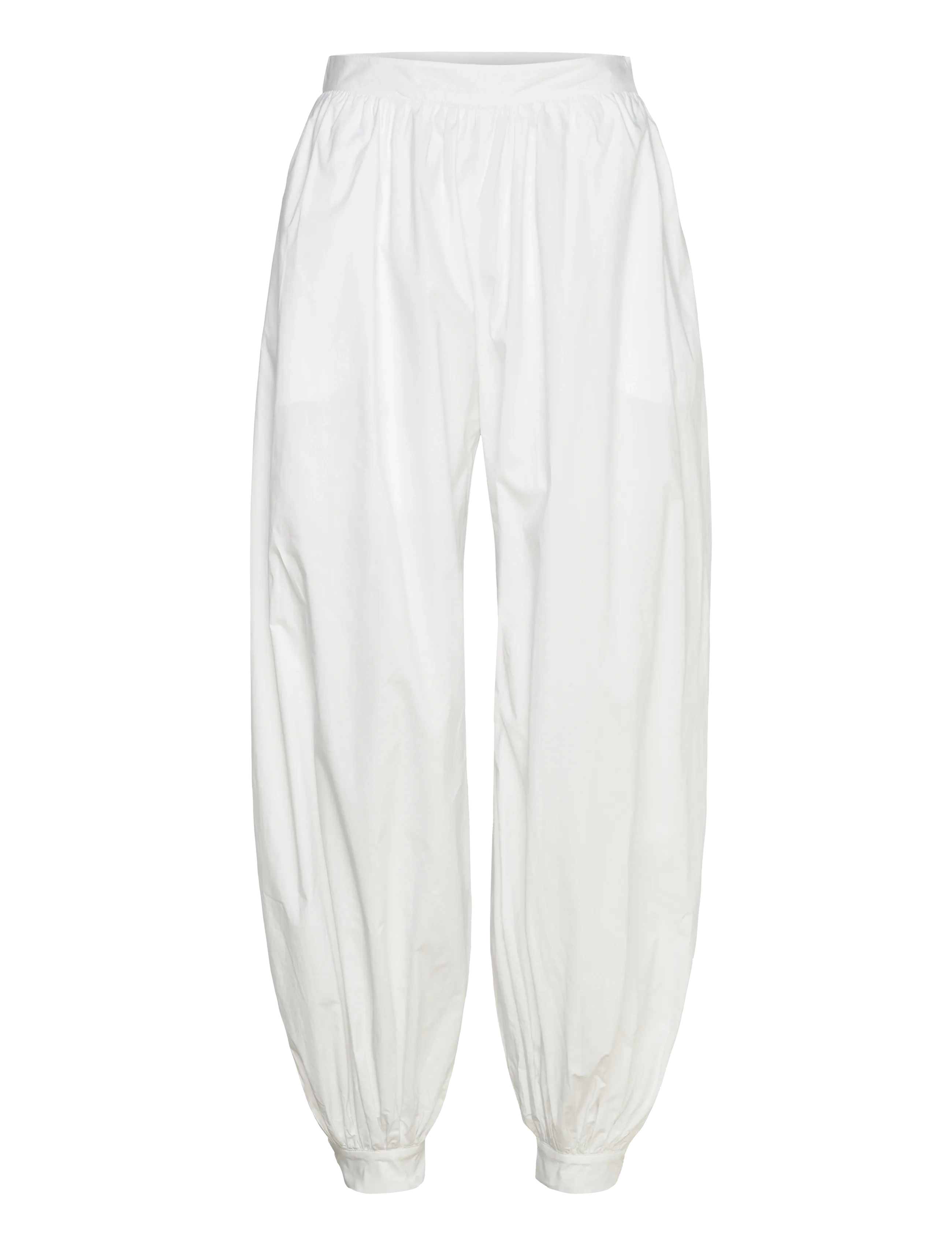 BALLOON PLEATED PANTS - BRIGHT WHITE