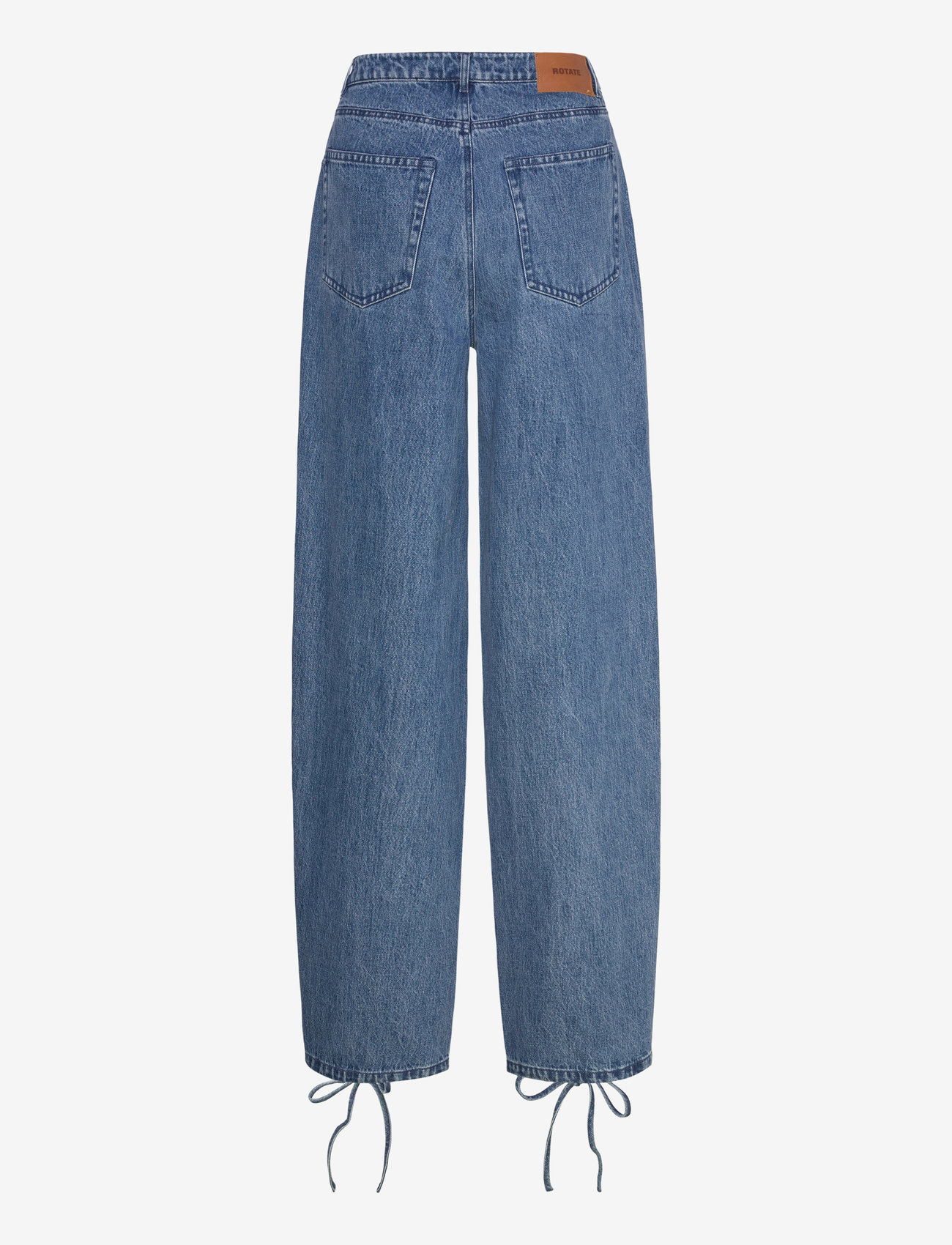 ROTATE Birger Christensen - DENIM LACED LEG PANTS - straight jeans - vintage blue, denim - 1