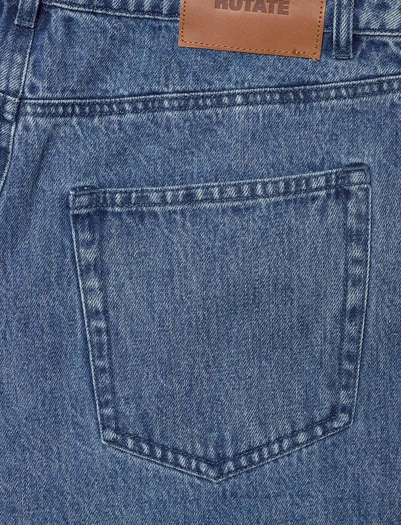 ROTATE Birger Christensen - DENIM LACED LEG PANTS - straight jeans - vintage blue, denim - 4