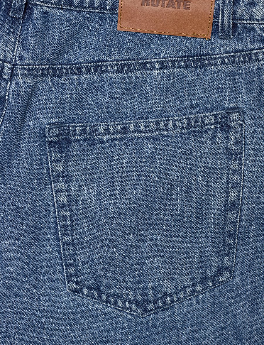 ROTATE - DENIM LACED LEG PANTS - straight jeans - vintage blue, denim - 4