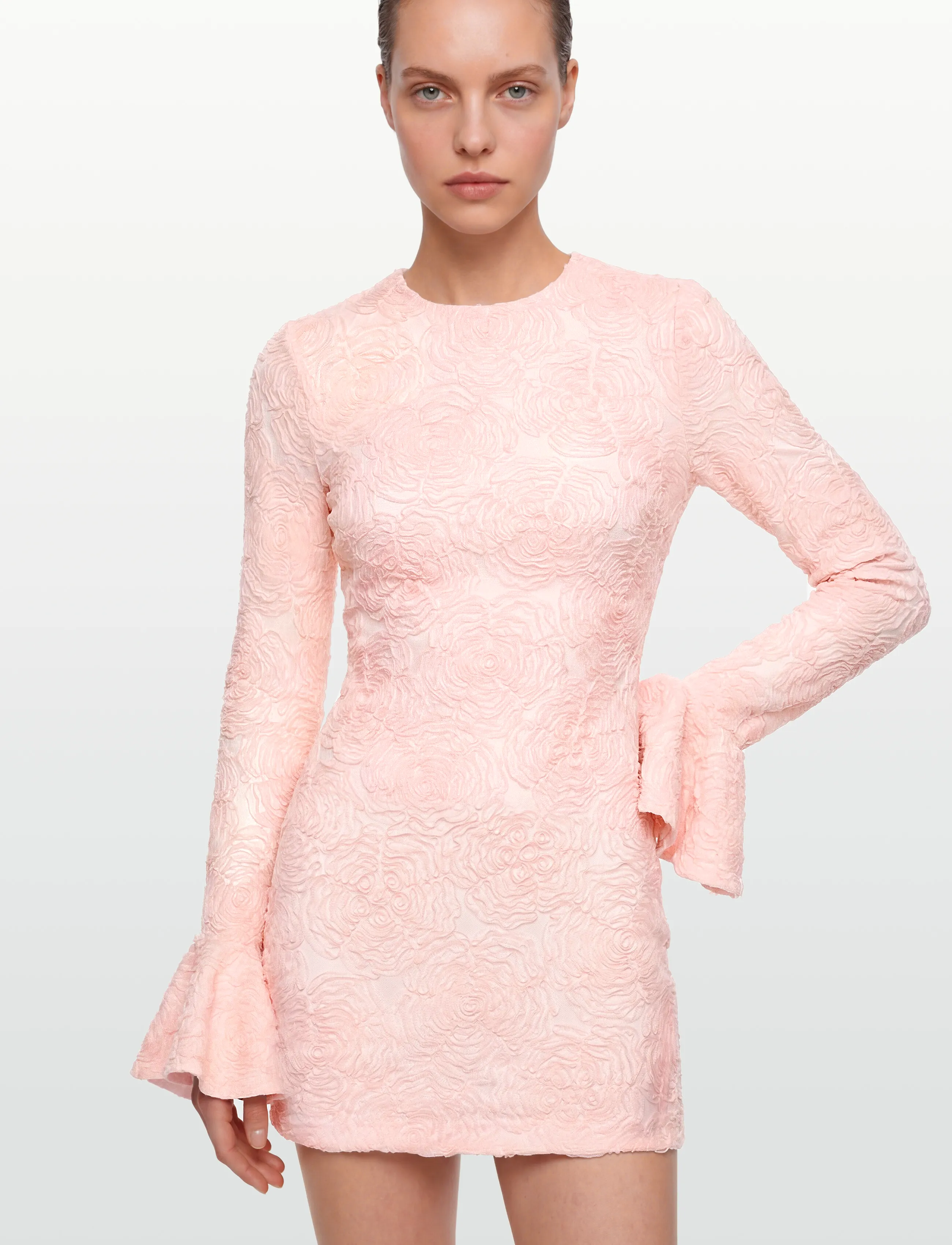 ROTATE Mesh Frill Mini Dress korta klänningar dam – bild 2