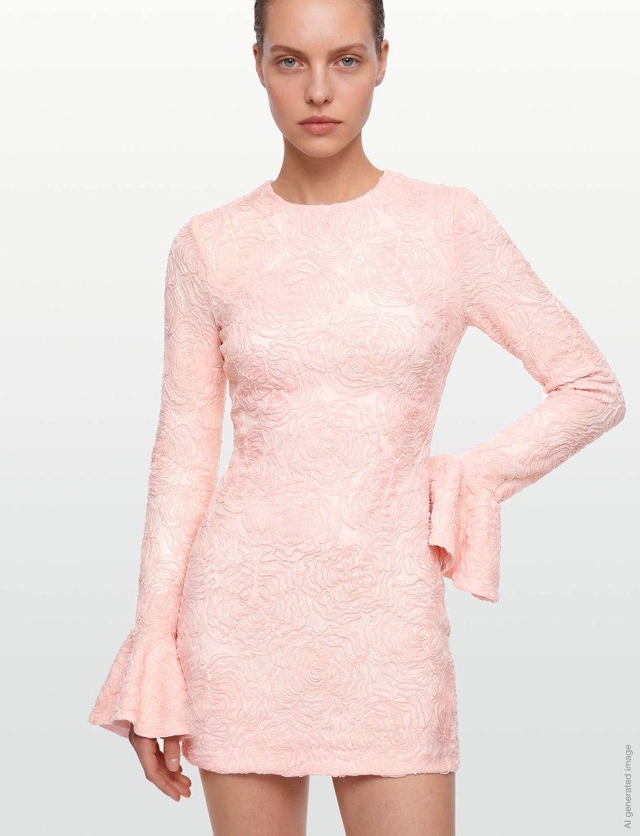 ROTATE - MESH FRILL MINI DRESS - etuikleider - orchid ice - 3