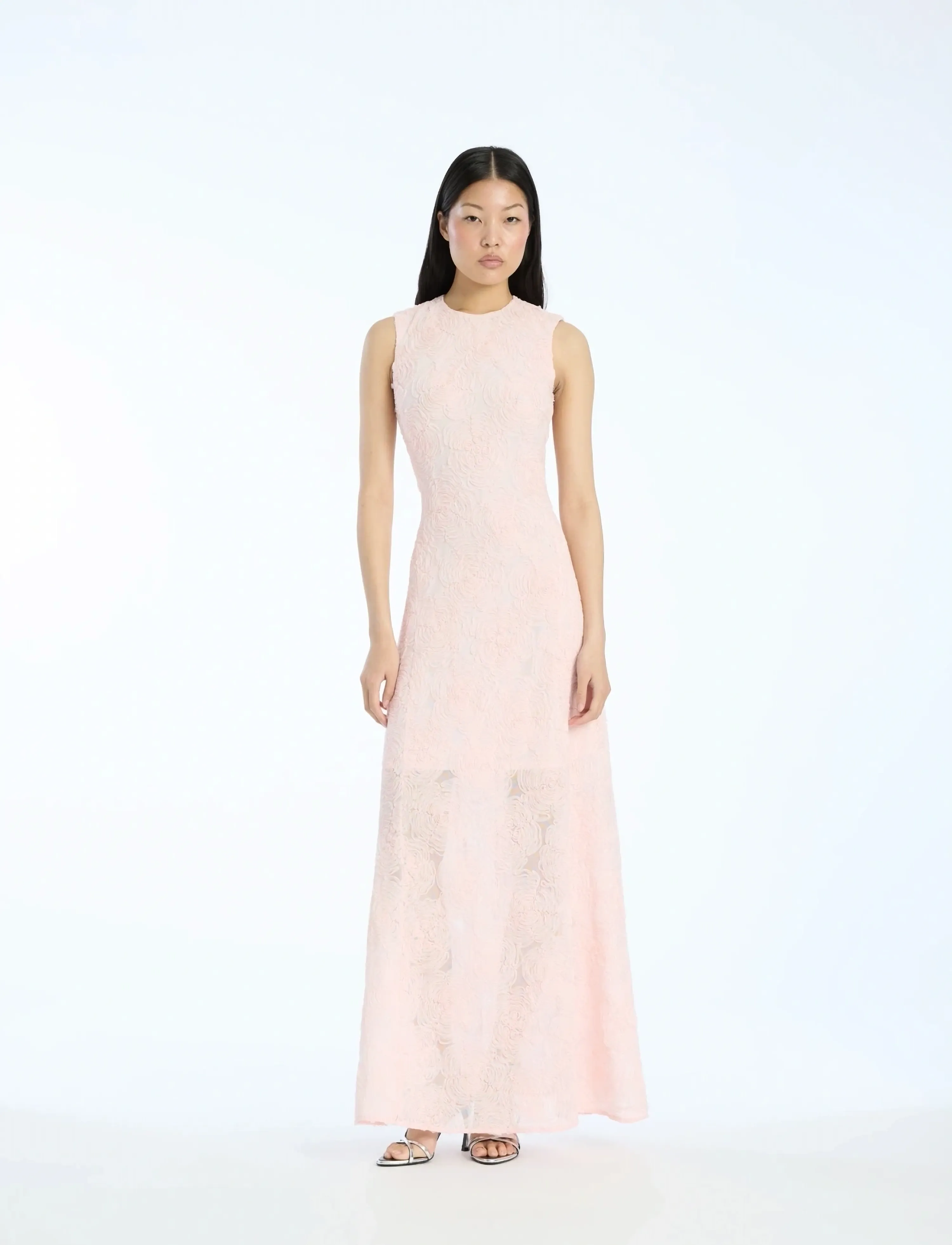ROTATE Birger Christensen MESH MAXI DRESS - Kjoler - ORCHID ICE / pink/rose