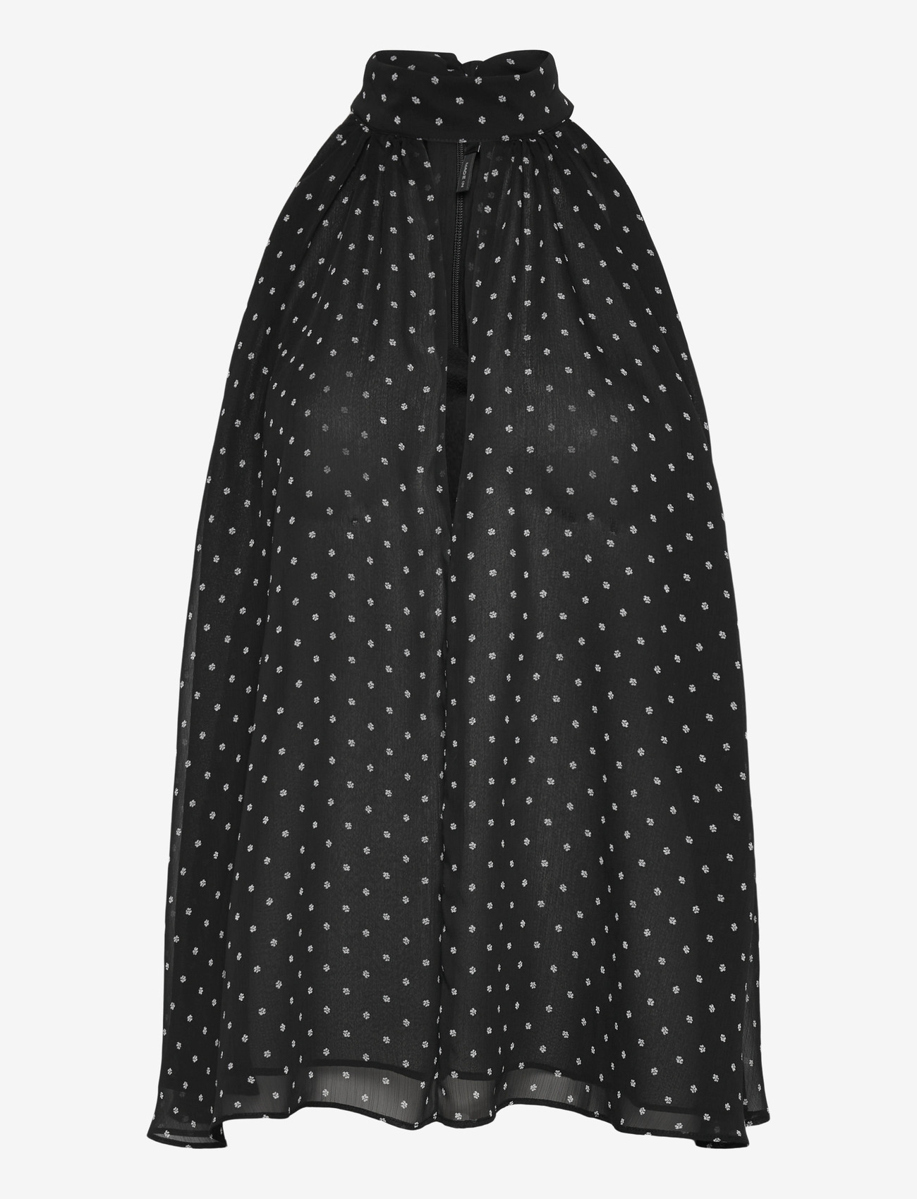 ROTATE - HALTERNECK BOW TOP - stuttermarbolir og toppar - 1000 black comb. - 0