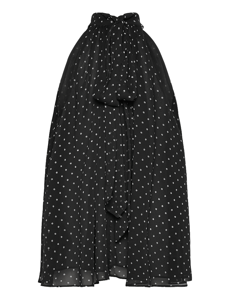 ROTATE - HALTERNECK BOW TOP - stuttermarbolir og toppar - 1000 black comb. - 1