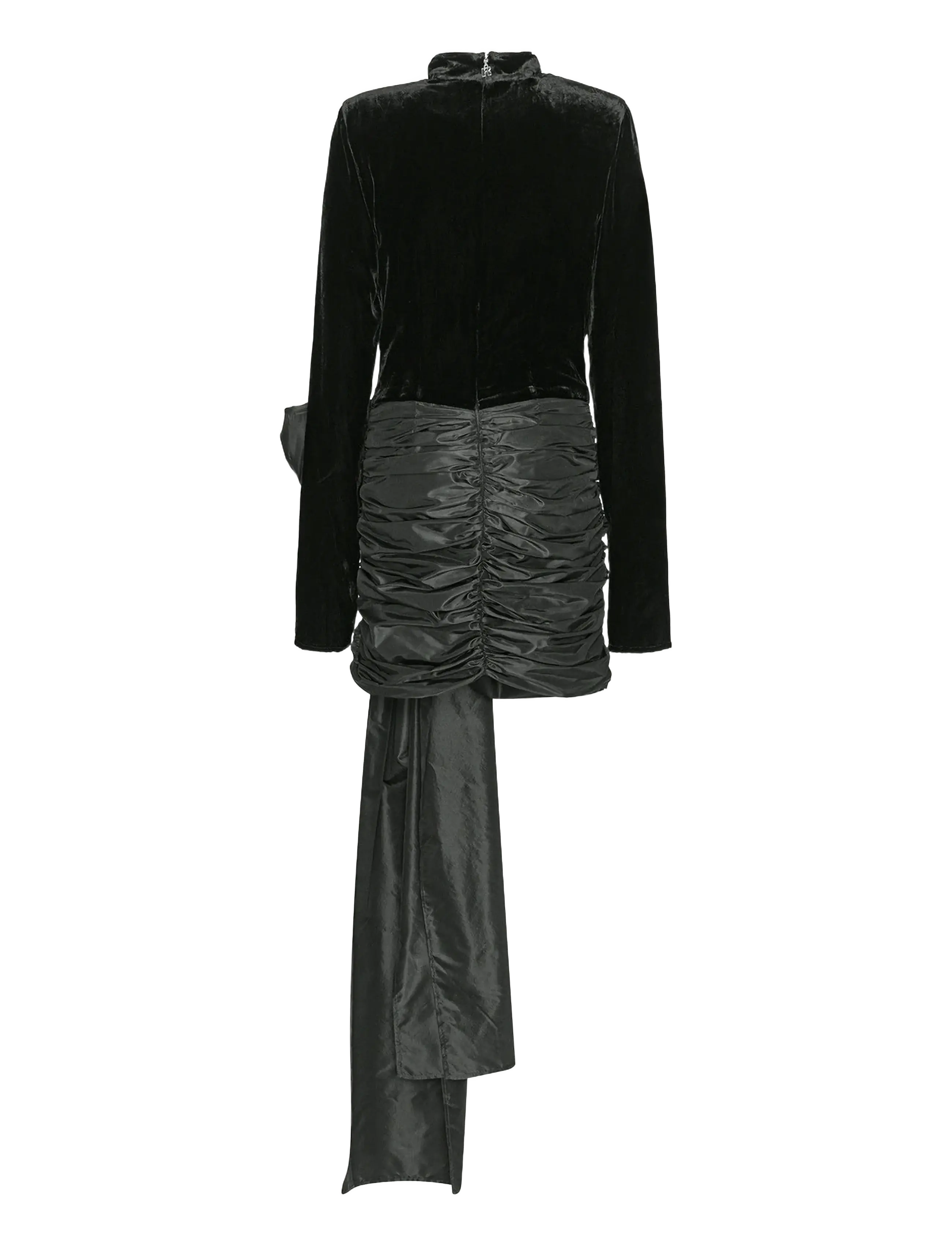 ROTATE - VELVET BOW MINI DRESS - cocktailkjoler - black - 2