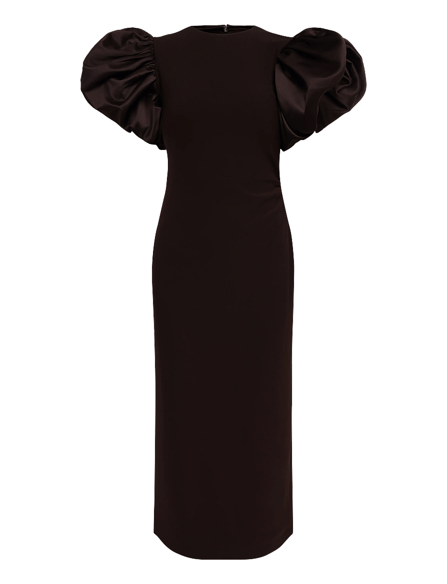 ROTATE - DRAPED MIDI PUFF DRESS - midiklänningar - molÉ - 0