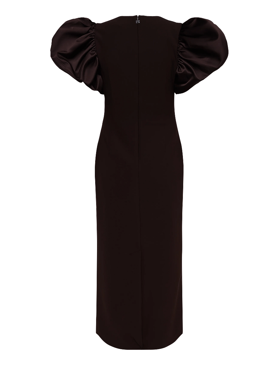 ROTATE - DRAPED MIDI PUFF DRESS - midiklänningar - molÉ - 1