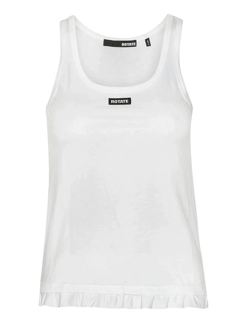 ROTATE - RUFFLE HEM TANK TOP - sleeveless tops - bright white - 1