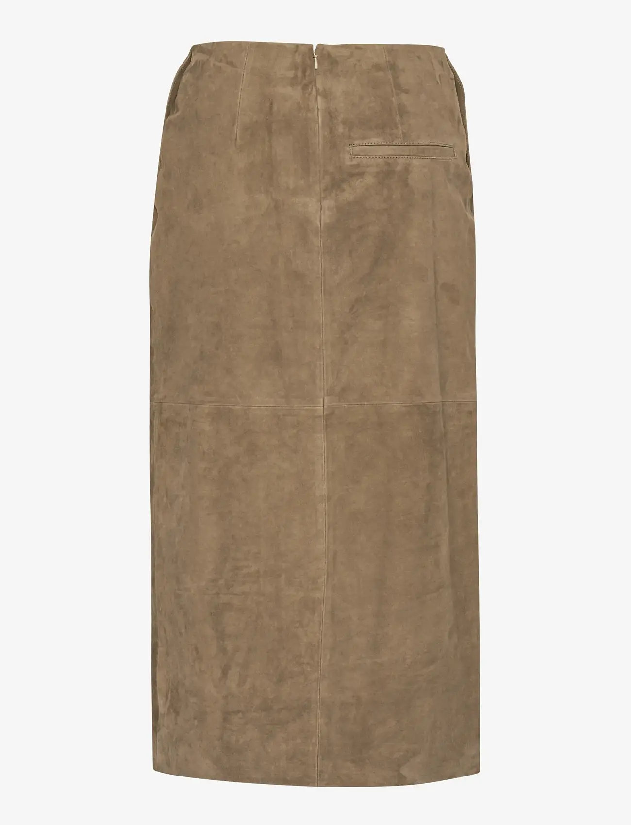 ROTATE Birger Christensen - SUEDE MIDI PENCIL SKIRT - leather skirts - morel - 2