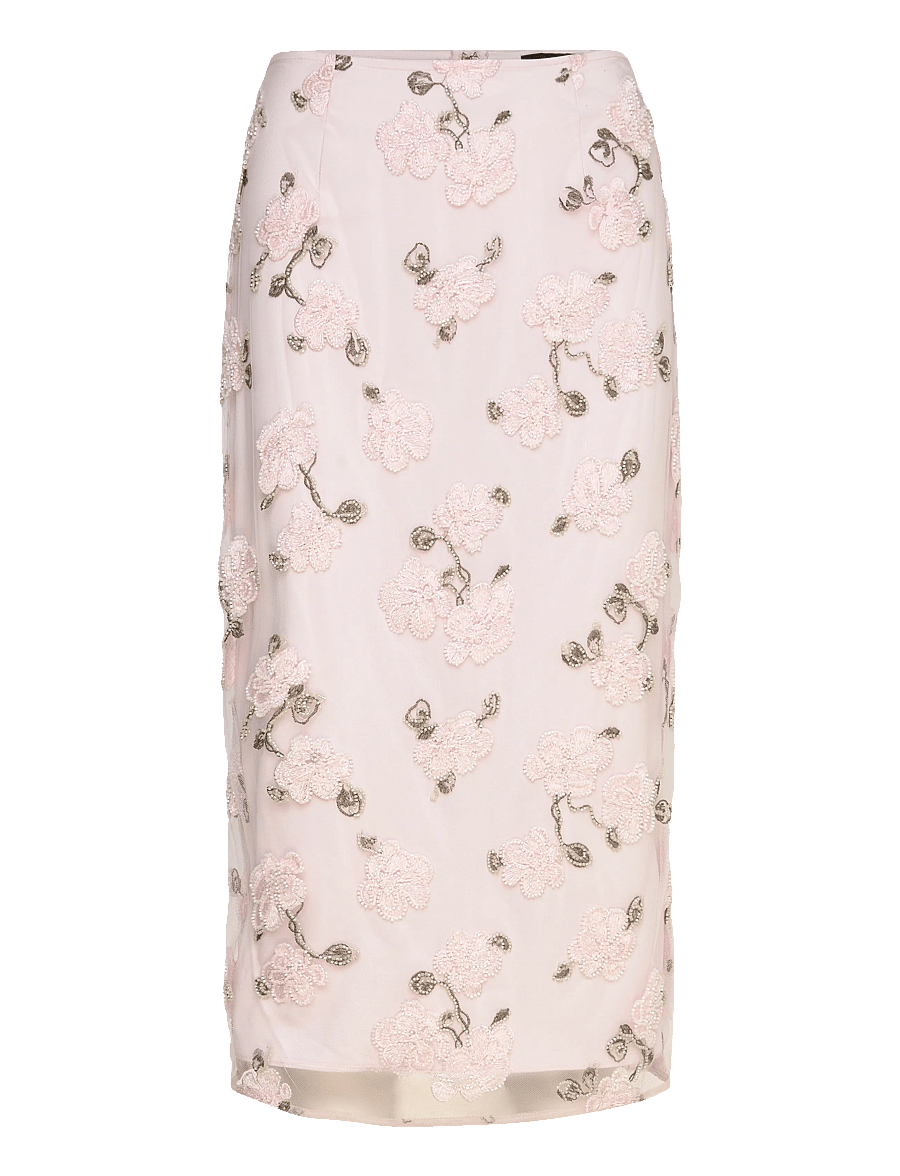 ROTATE - SEQUIN MIDI PENCIL SKIRT - lilac ash comb. - 0