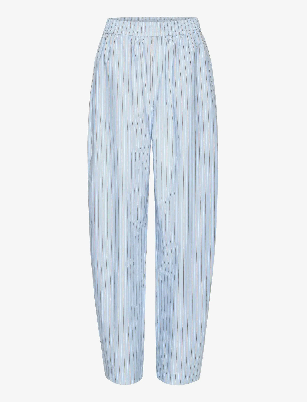 ROTATE - POPLIN TAPERED PANTS - barrel trousers - hydrangea (blue) comb. - 1
