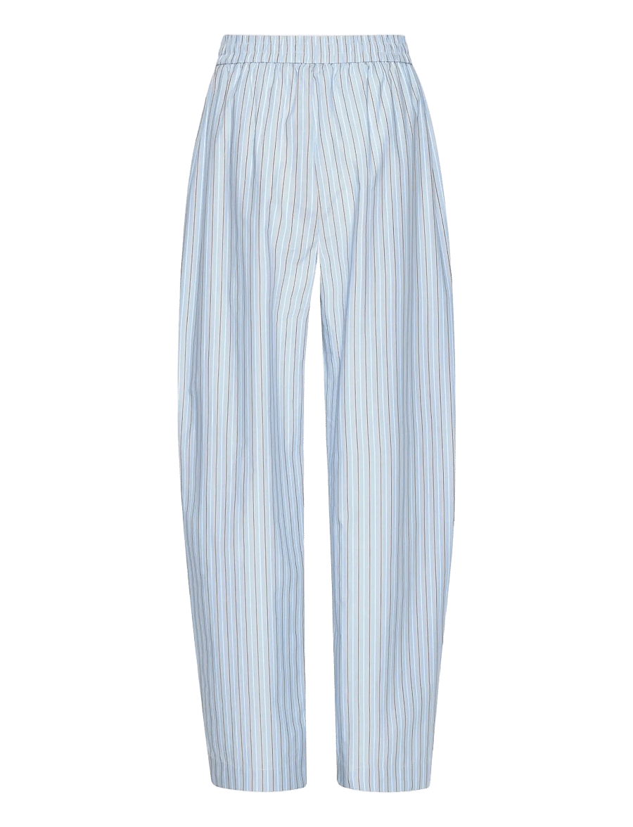 ROTATE - POPLIN TAPERED PANTS - barrel gallabuxur - hydrangea (blue) comb. - 2