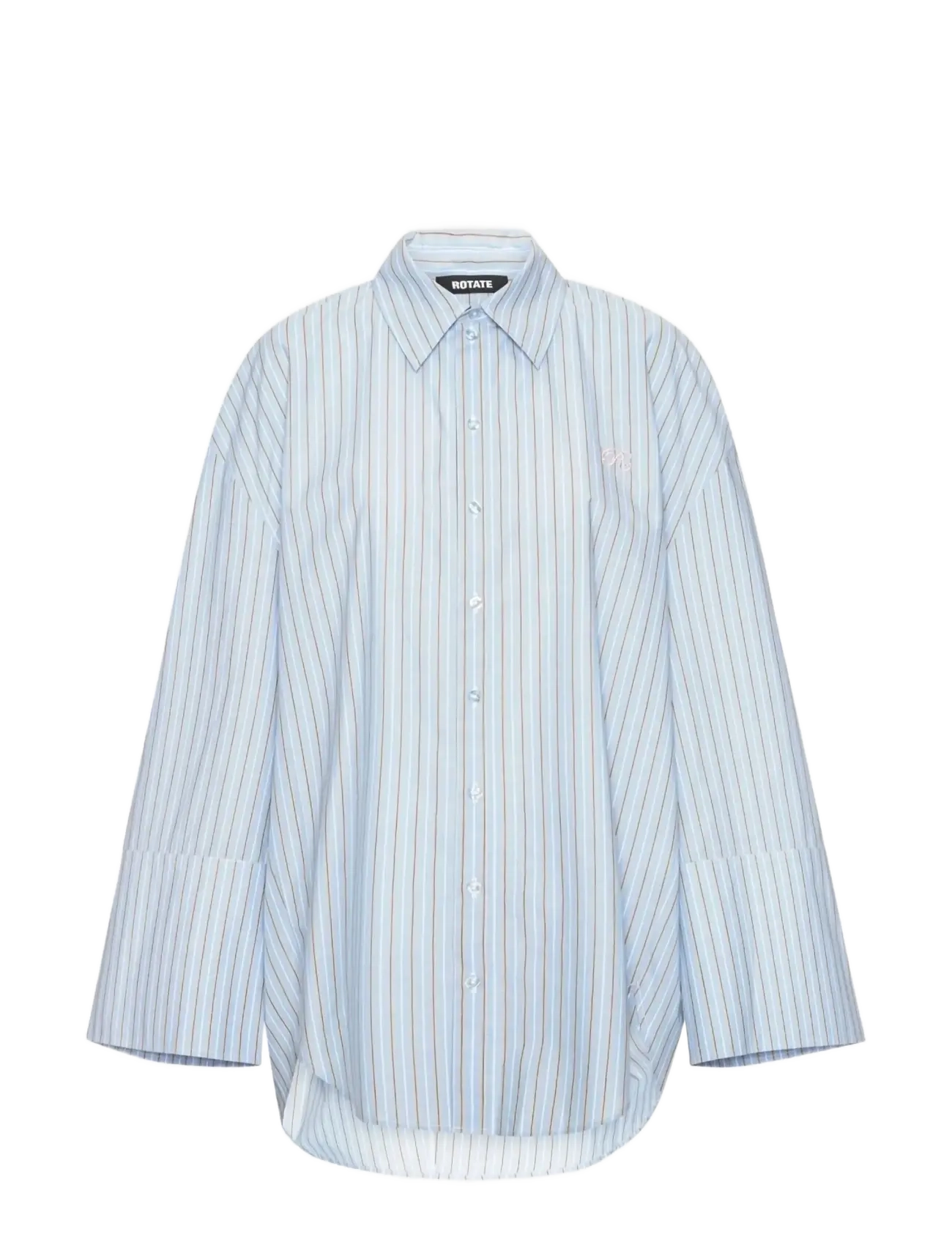 ROTATE POPLIN OVERSIZED SHIRT - Transitional Layering - HYDRANGEA (BLUE) COMB. / blue