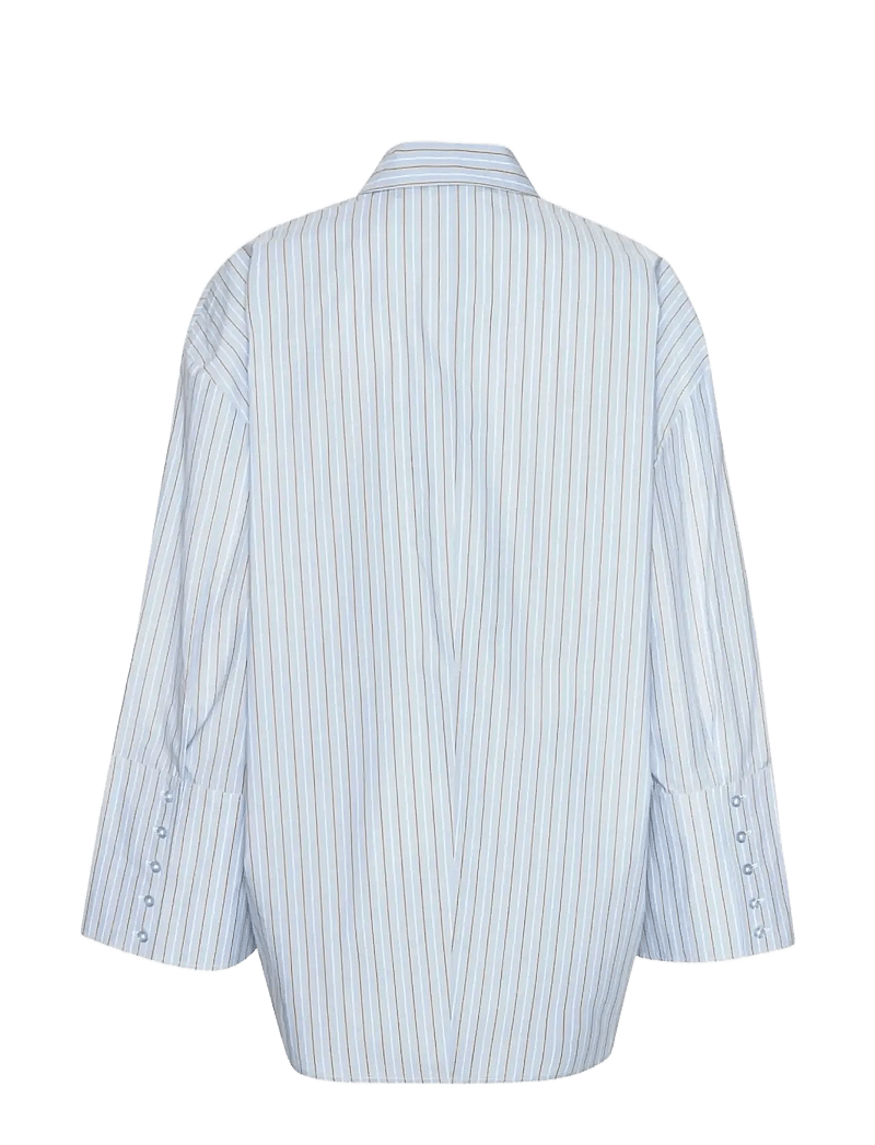 ROTATE - POPLIN OVERSIZED SHIRT - langärmlige hemden - hydrangea (blue) comb. - 2