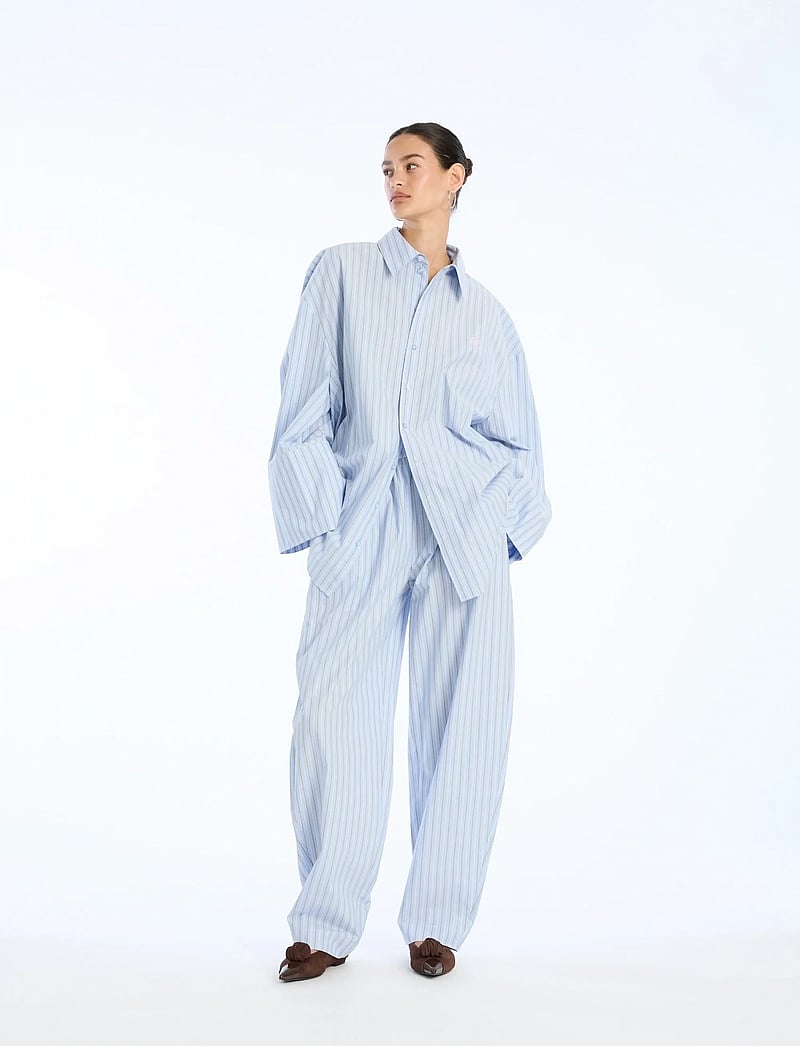 ROTATE - POPLIN OVERSIZED SHIRT - langärmlige hemden - hydrangea (blue) comb. - 0