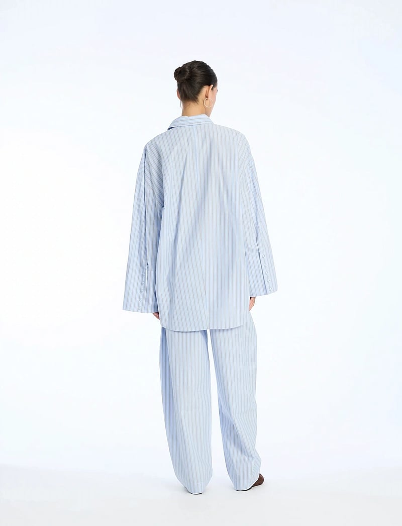 ROTATE - POPLIN OVERSIZED SHIRT - langärmlige hemden - hydrangea (blue) comb. - 3