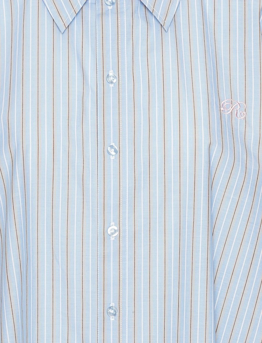 ROTATE - POPLIN OVERSIZED SHIRT - long-sleeved shirts - hydrangea (blue) comb. - 4