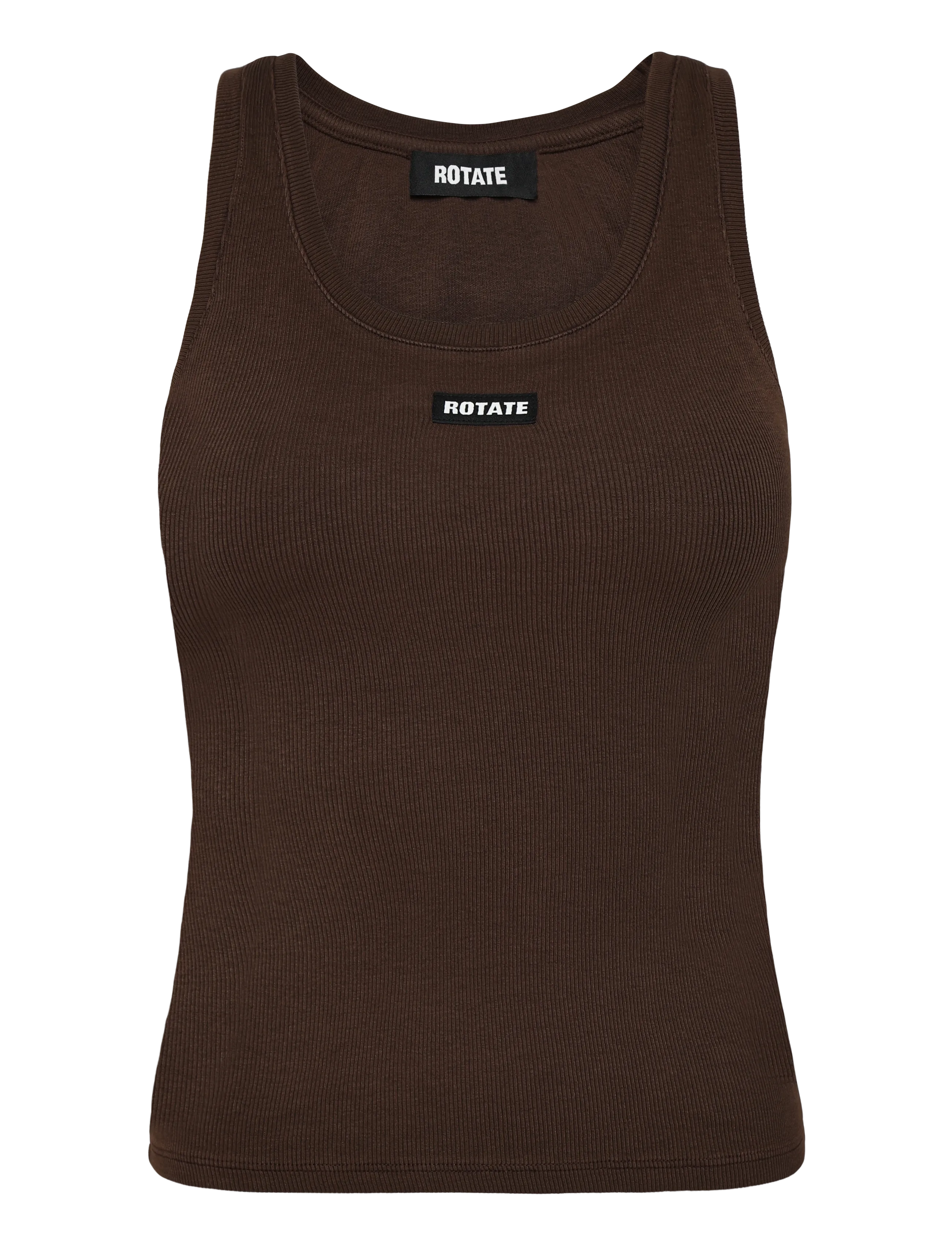 ROTATE BASIC TANK TOP - T-Shirts & Tops - MOLÉ / brown