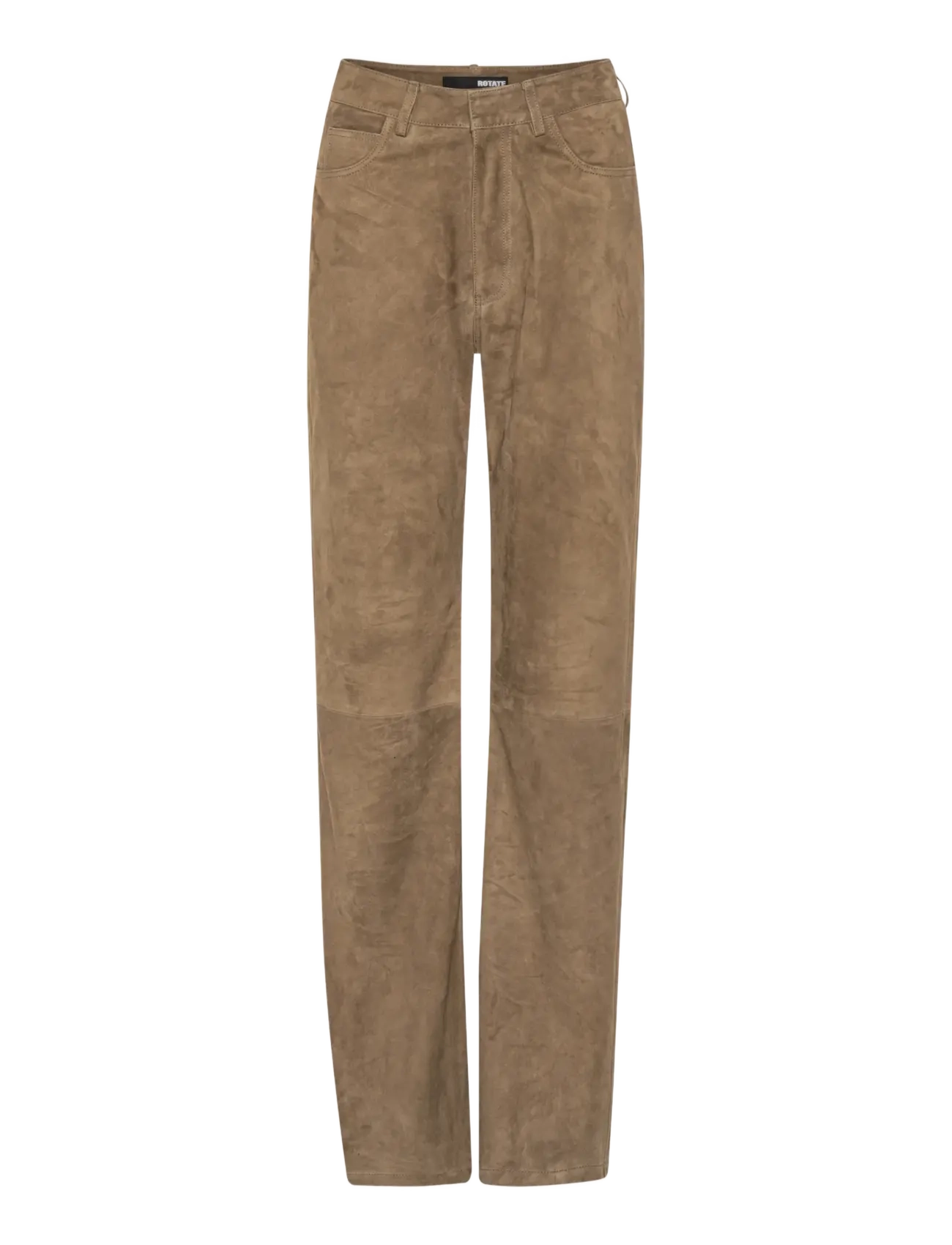 ROTATE - STRAIGHT SUEDE PANTS - morel - 1