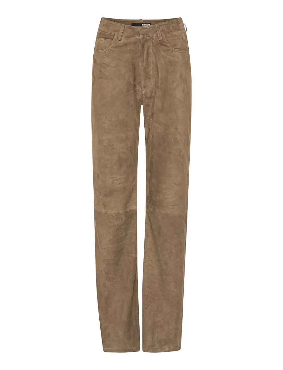 ROTATE - STRAIGHT SUEDE PANTS - morel - 1