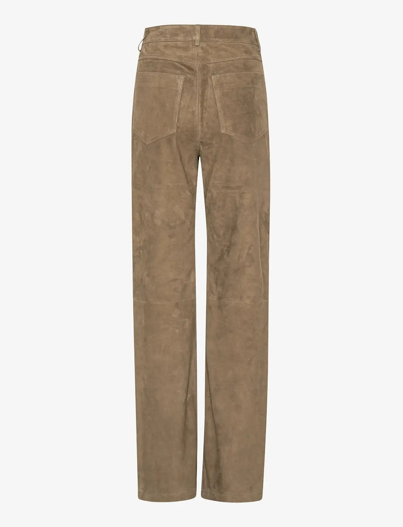 ROTATE Birger Christensen - STRAIGHT SUEDE PANTS - læderbukser - morel - 2