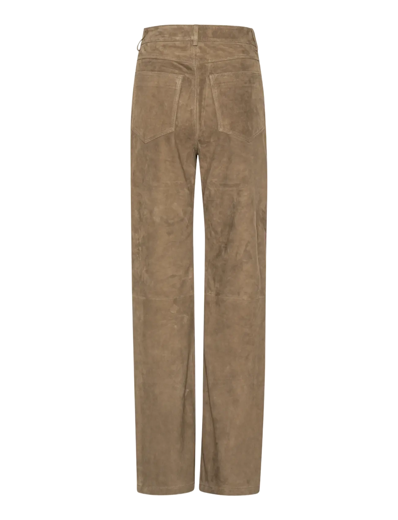 ROTATE - STRAIGHT SUEDE PANTS - morel - 2