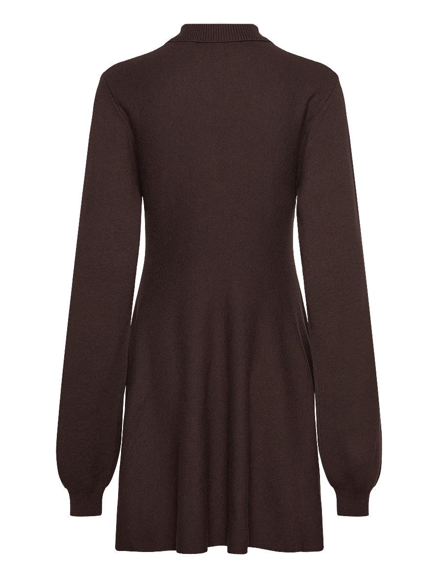 ROTATE - Slinky Knit Polo Dress - strikkjoler - molÉ - 2