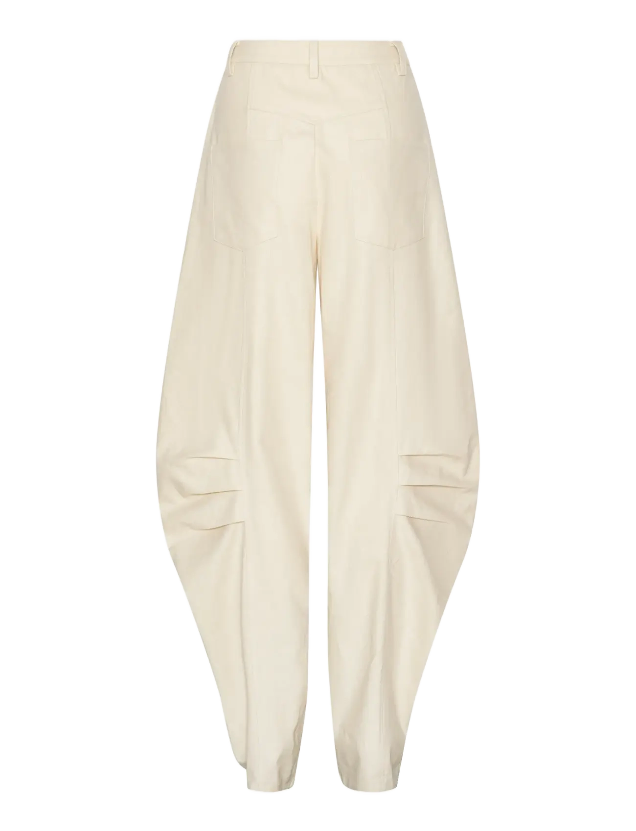 ROTATE - LINEN SUITING PANTS - barrel trousers - pumice stone - 2