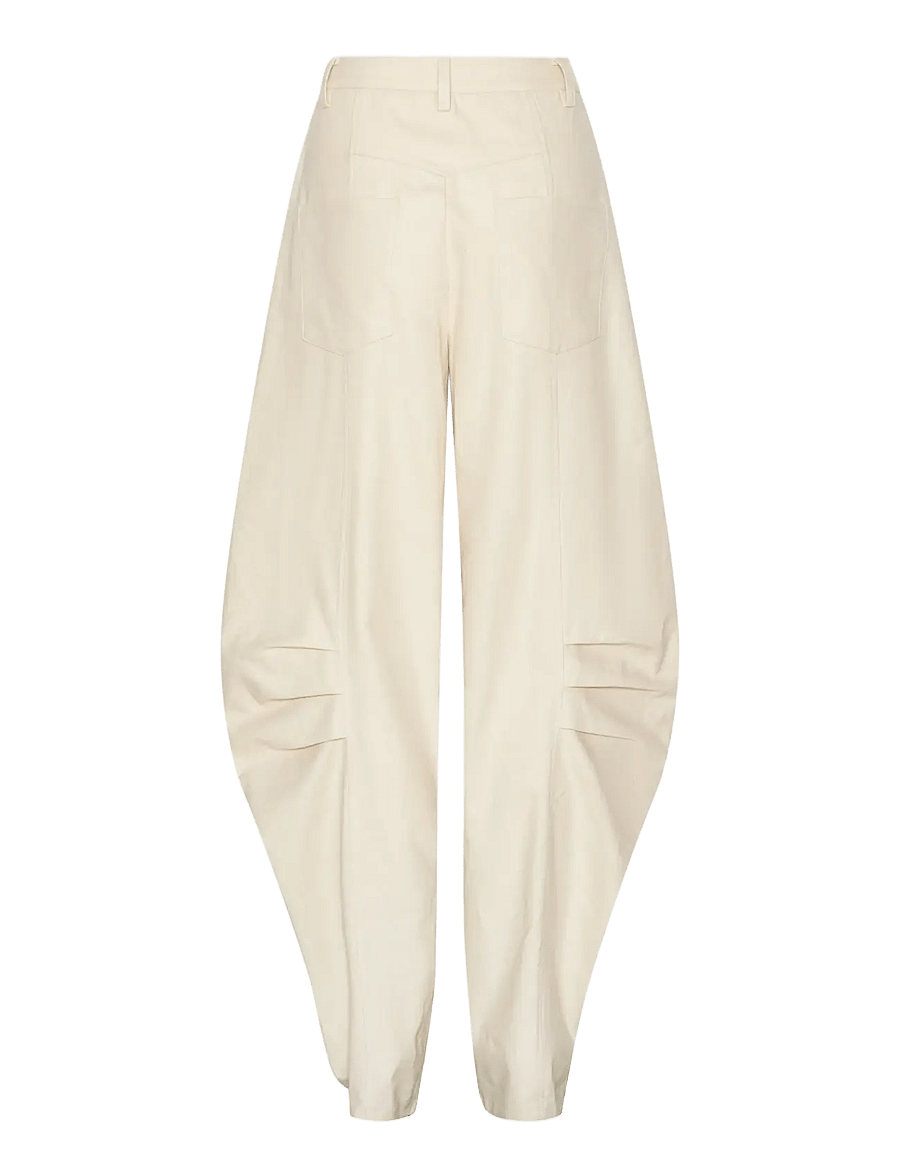 ROTATE - LINEN SUITING PANTS - barrel trousers - pumice stone - 2
