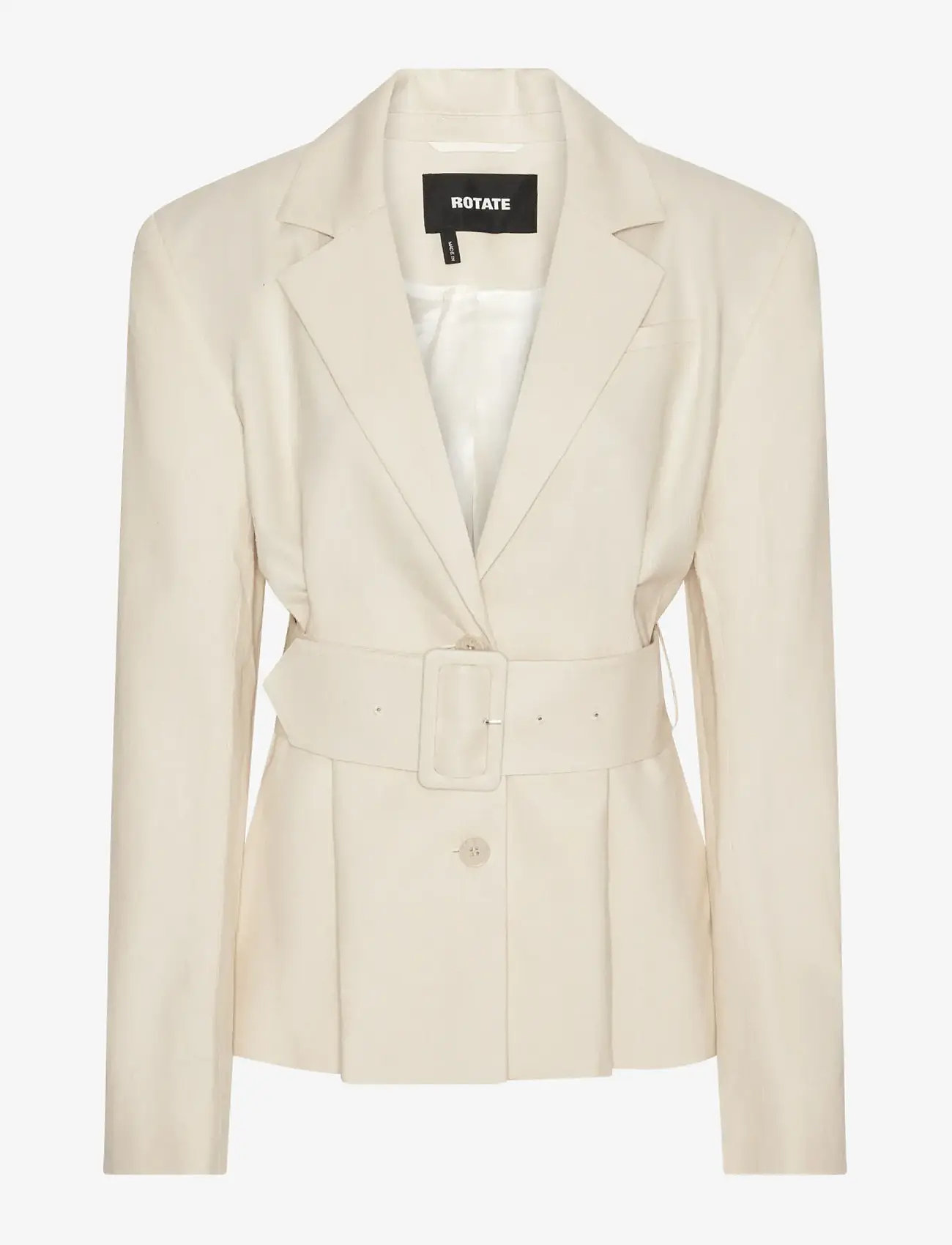 ROTATE Birger Christensen - LINEN SUITING BLAZER - blazers avec ceinture - pumice stone - 1