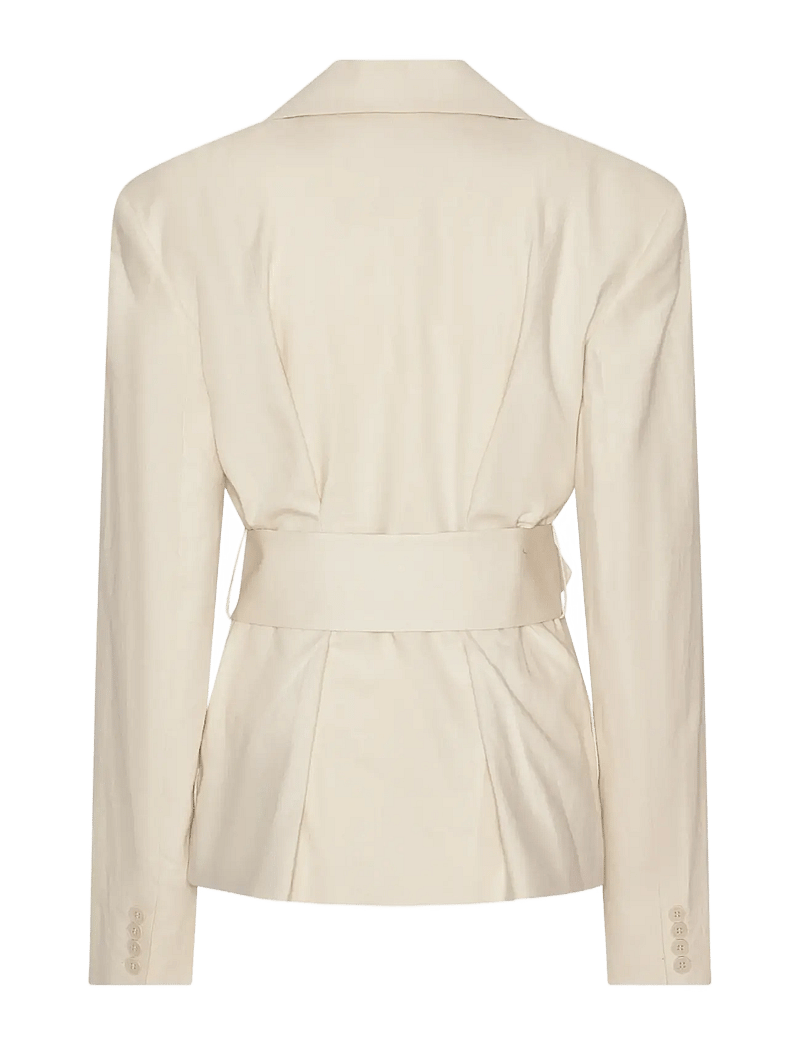 ROTATE Birger Christensen - LINEN SUITING BLAZER - blazers avec ceinture - pumice stone - 2